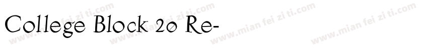 College Block 20 Re字体转换
